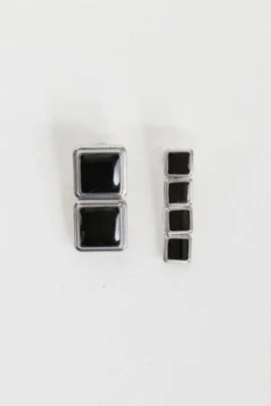 Archer Drop Earrings - Silver