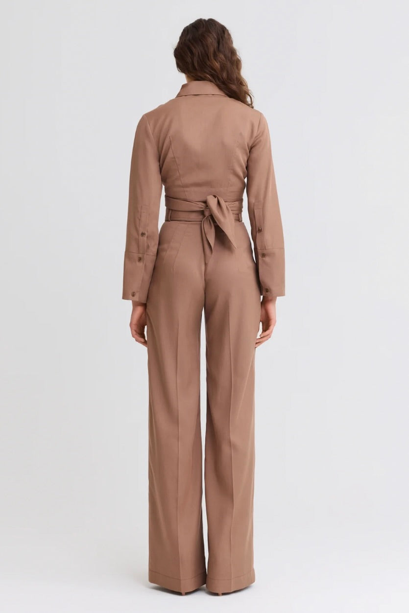 Belted Wide Leg Trouser