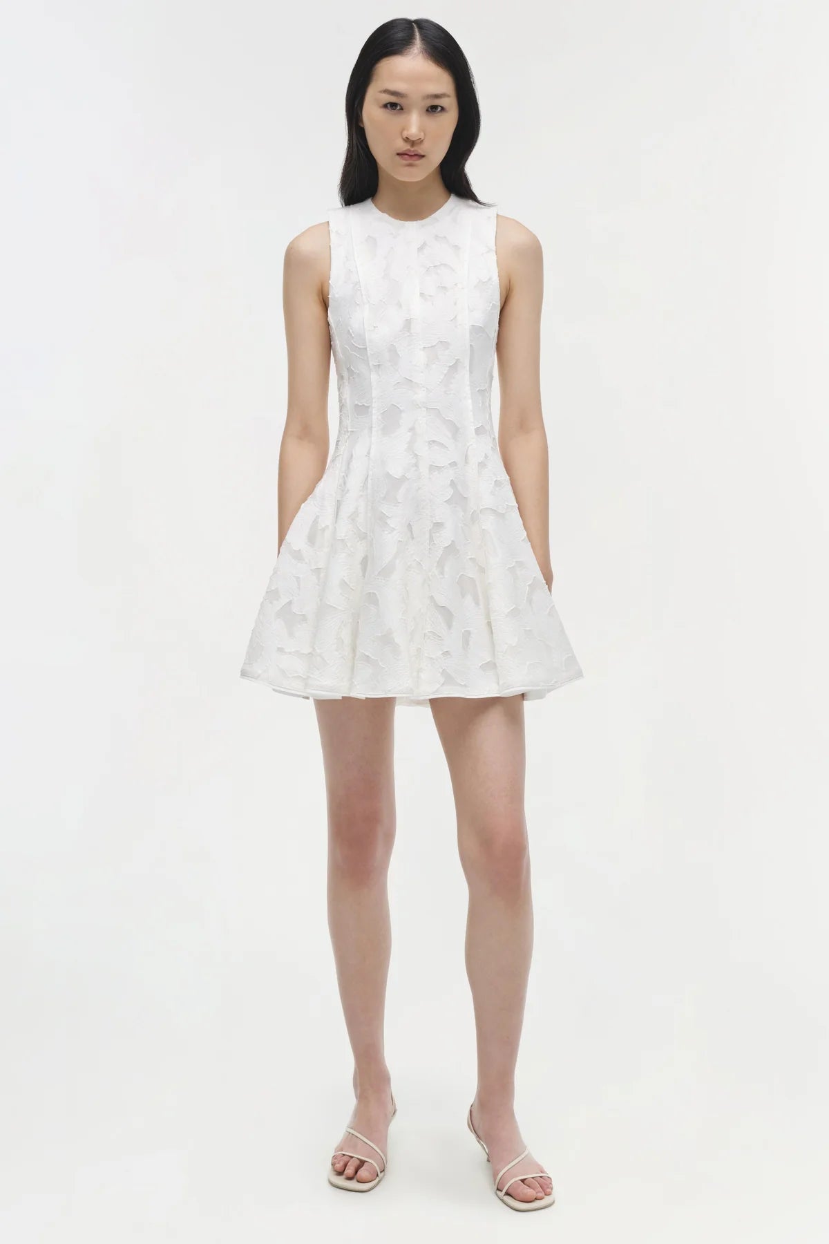 SIMKHAI - Sylvia Jacquard Mini Dress - White