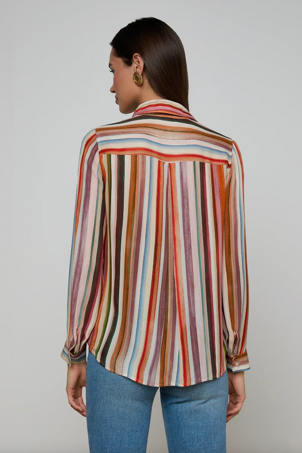 Nina Blouse - Watercolor Stripe