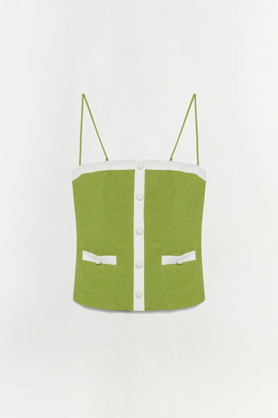 SIMKHAI - Eleanor Button Down Cami - Kiwi Multi