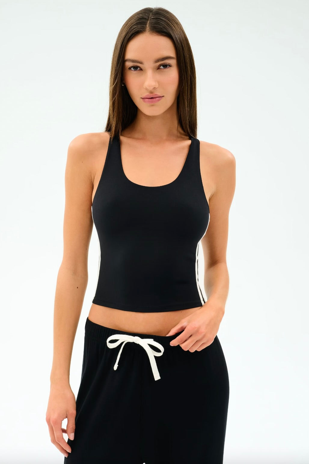 Ella Airweight Tank - Black/White