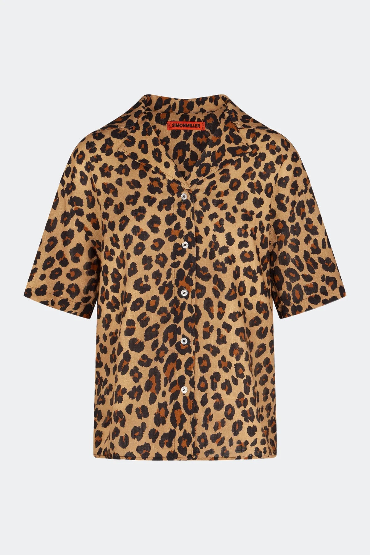 SIMONMILLER - Bia Linen Camp Shirt - Cheetah