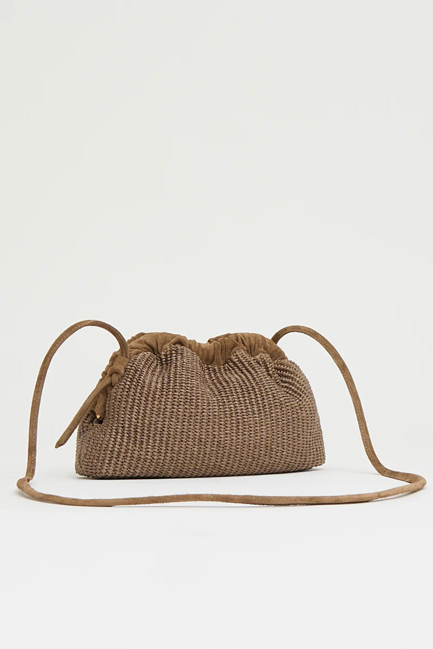 Mini Cloud Clutch - Raffia