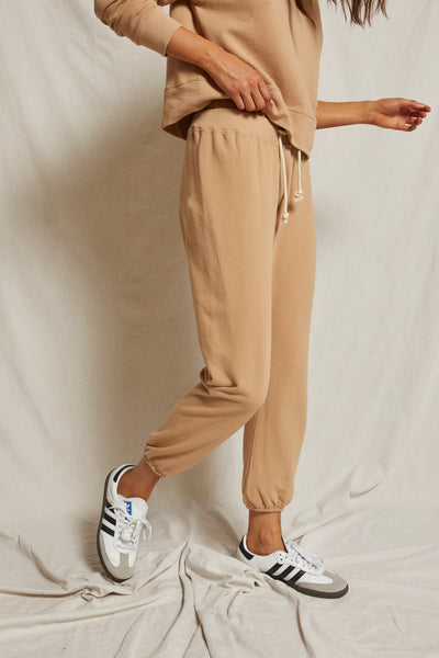 Perfect White Tee - Toni French Terry Jogger - Available in White, Emerald, Dune Colors