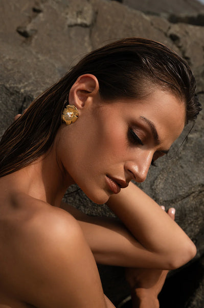 Christina Caruso - Small Poppy Flower Earring