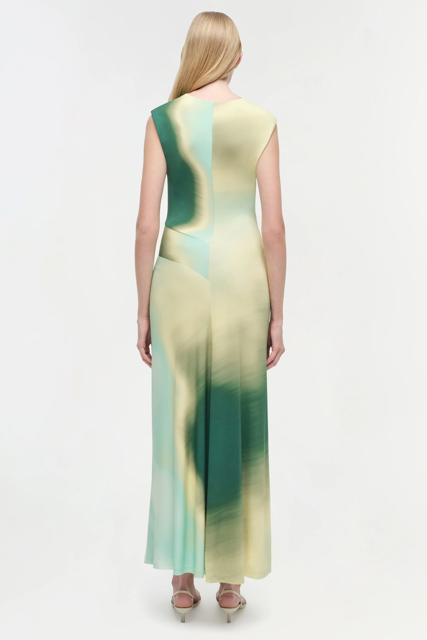 SIMKHAI - Acacia Jersey Midi Dress - Sea Glass Sunset Print