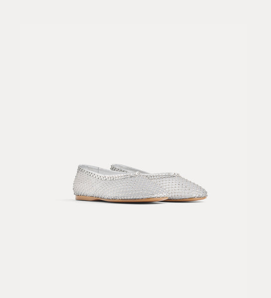 Forte Forte - Ballet Flat in Crystal–Embellished Mesh - Nuage
