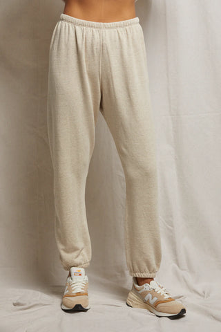 Perfect White Tee - Johnny Sweatpant - Oatmeal