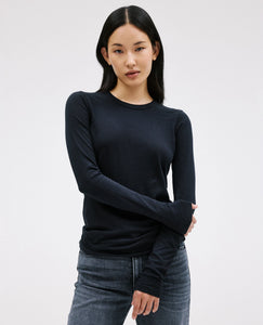SLVRLAKE - Simple Long Sleeve Tee - Natural White & Raven