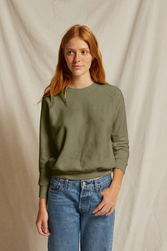 Perfect White Tee - Lennon Fleece Cotton Sweatshirt - Olive