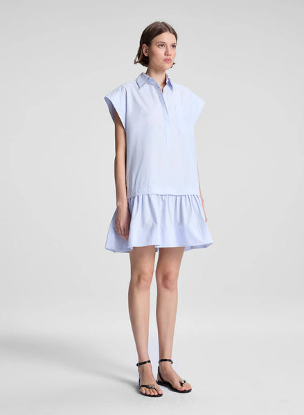 A.L.C. - Brock Cotton Mini Dress - Acqua