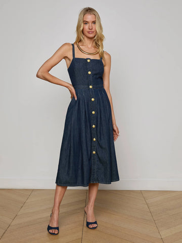 L'AGENCE - Esmeralda Chambray Dress - Raleigh