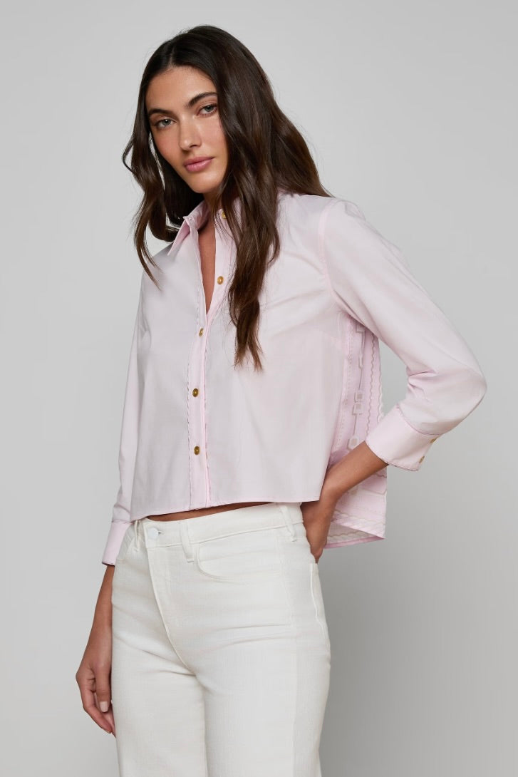 Fawn Piping Scarf Blouse