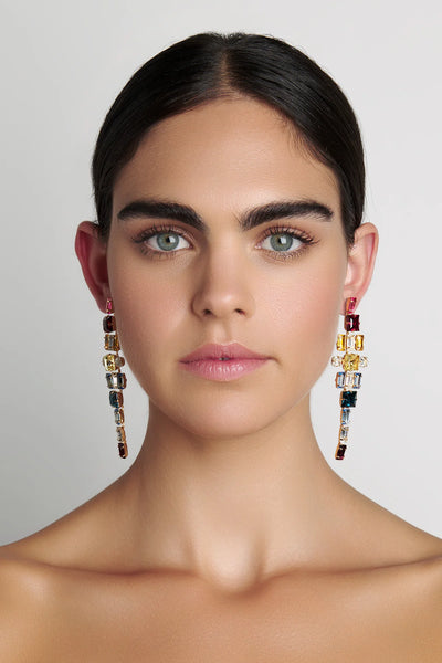 Nicole Romano - Paradis Stacked Colored Stone Earring