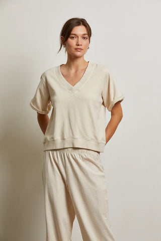 Perfect White Tee - Briggs French Terry Sweatshirt - Sugar