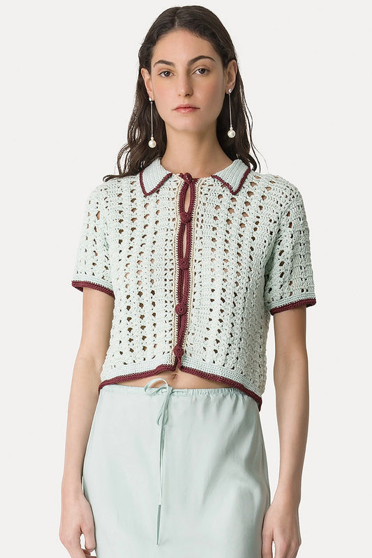 "cable' luxe" handmade crochet cardigan