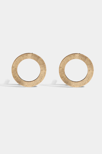 Nicole Romano - Echo Radiating Ring Hoop Earring - Gold