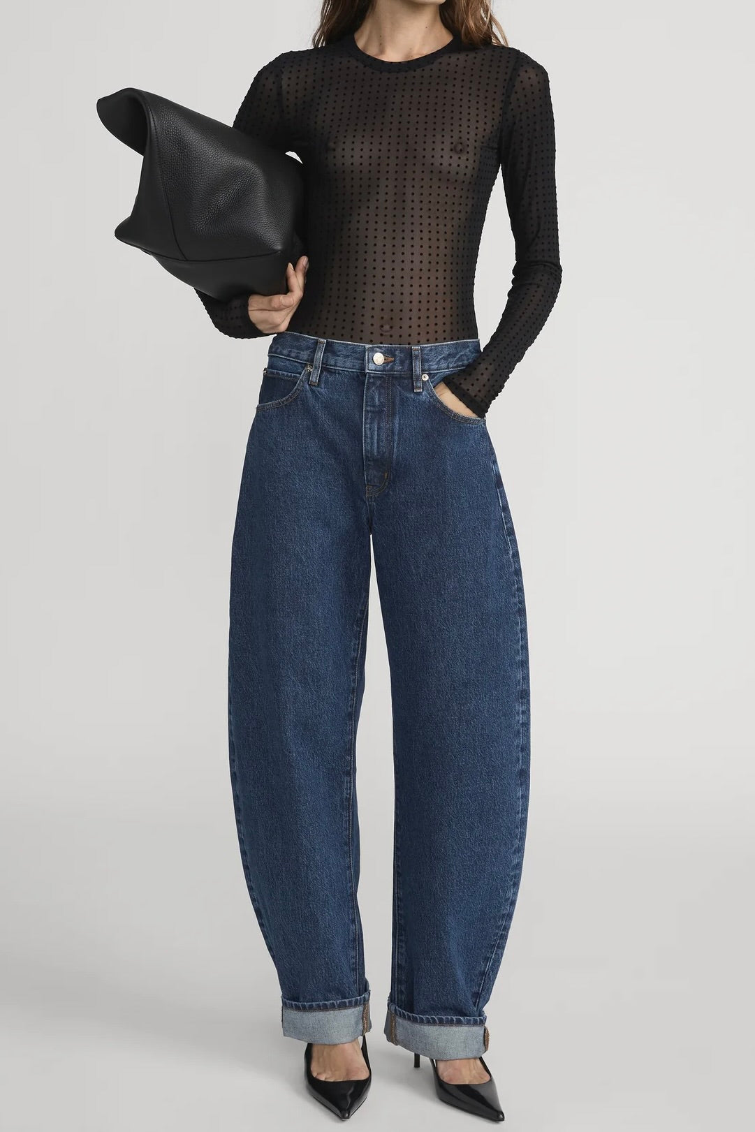 The Mesh Polka Dot Top