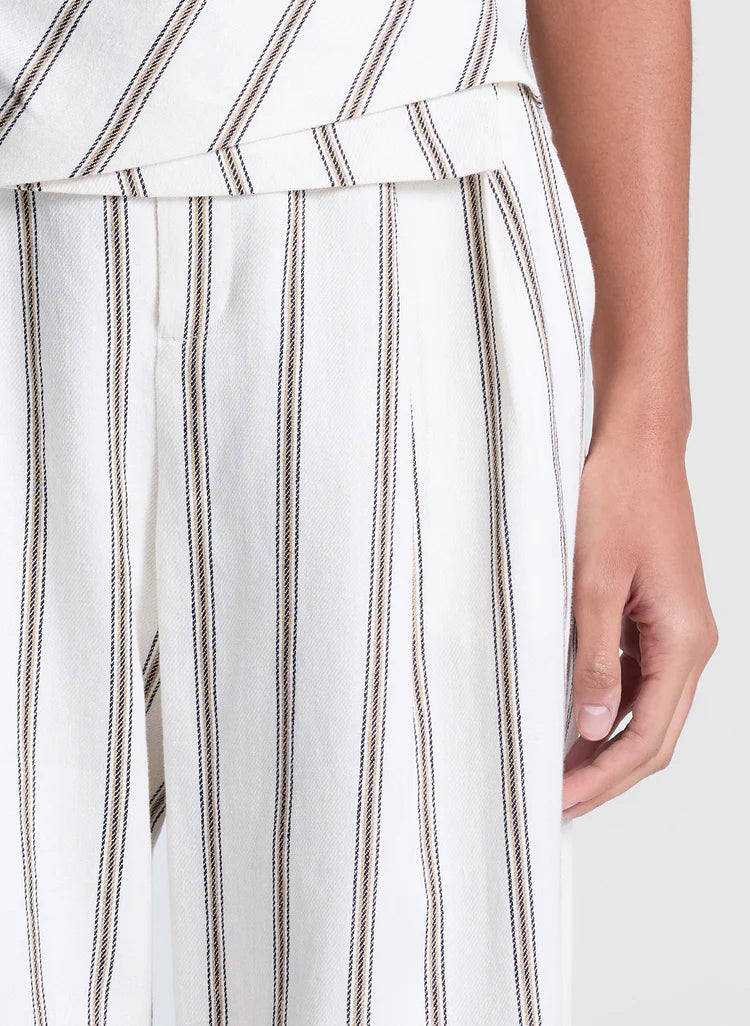 ALC - Charles Striped Linen Pant - Cream Stripe