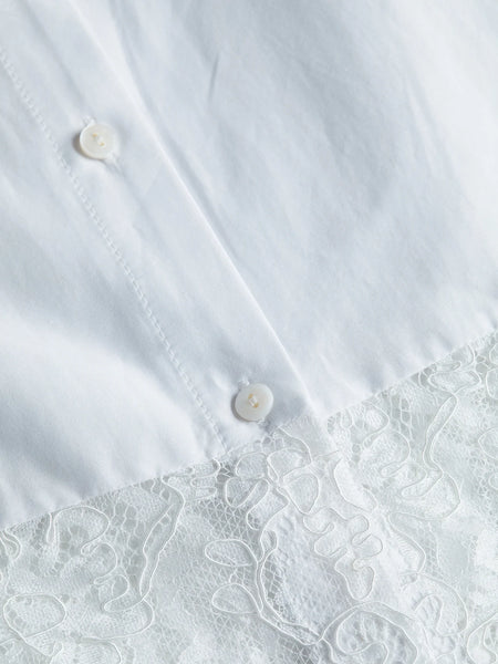 L’AGENCE - Levo Lace-Trim Shirt - White