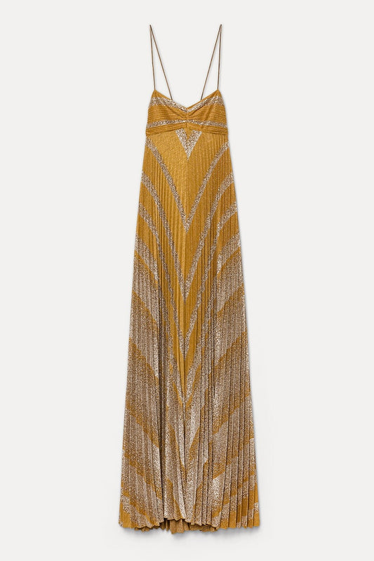 rising sun soleil plisse' dress