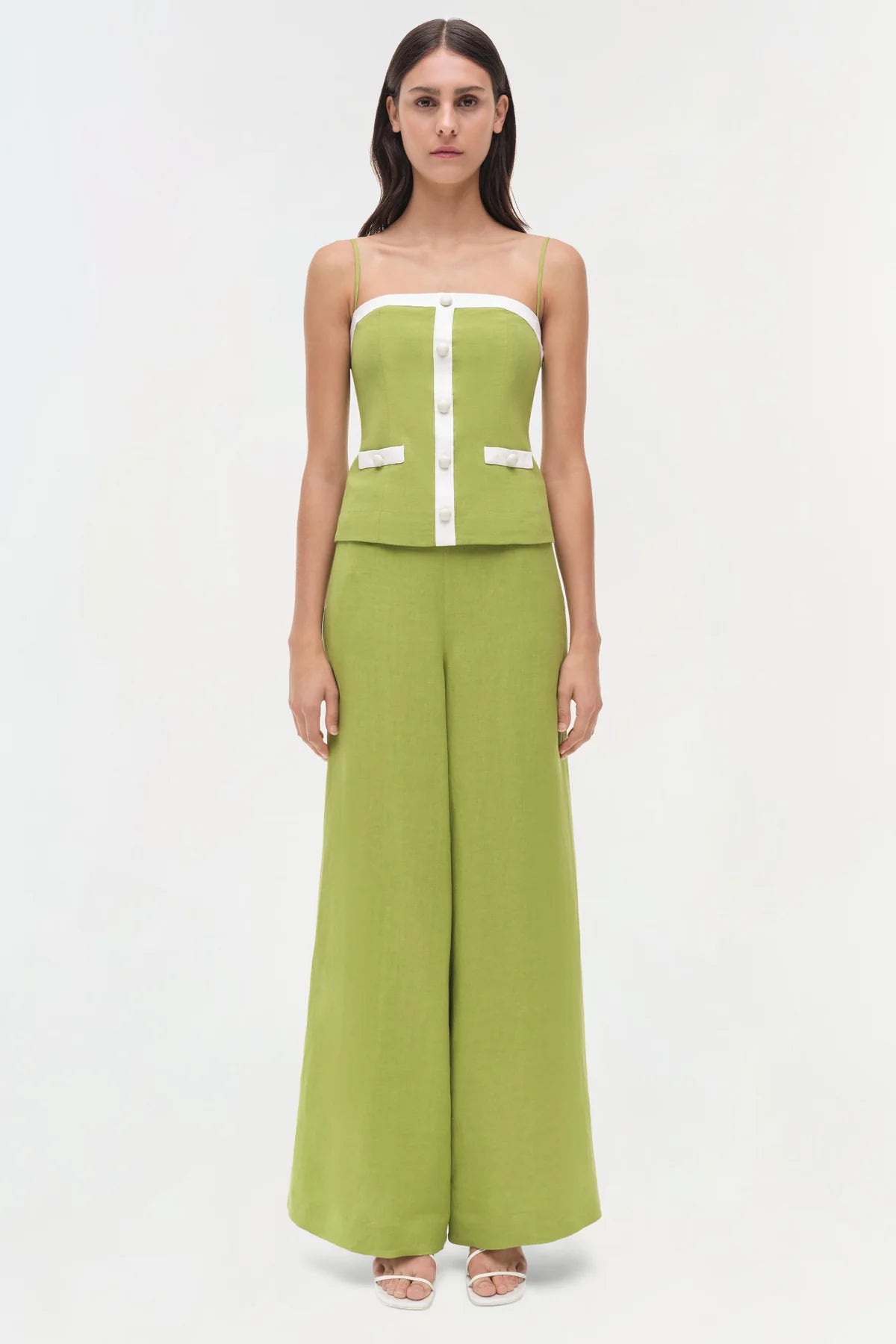 SIMKHAI - Eleanor Button Down Cami - Kiwi Multi