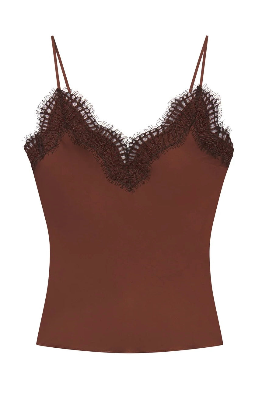 Presley Satin and Lace Camisole Top