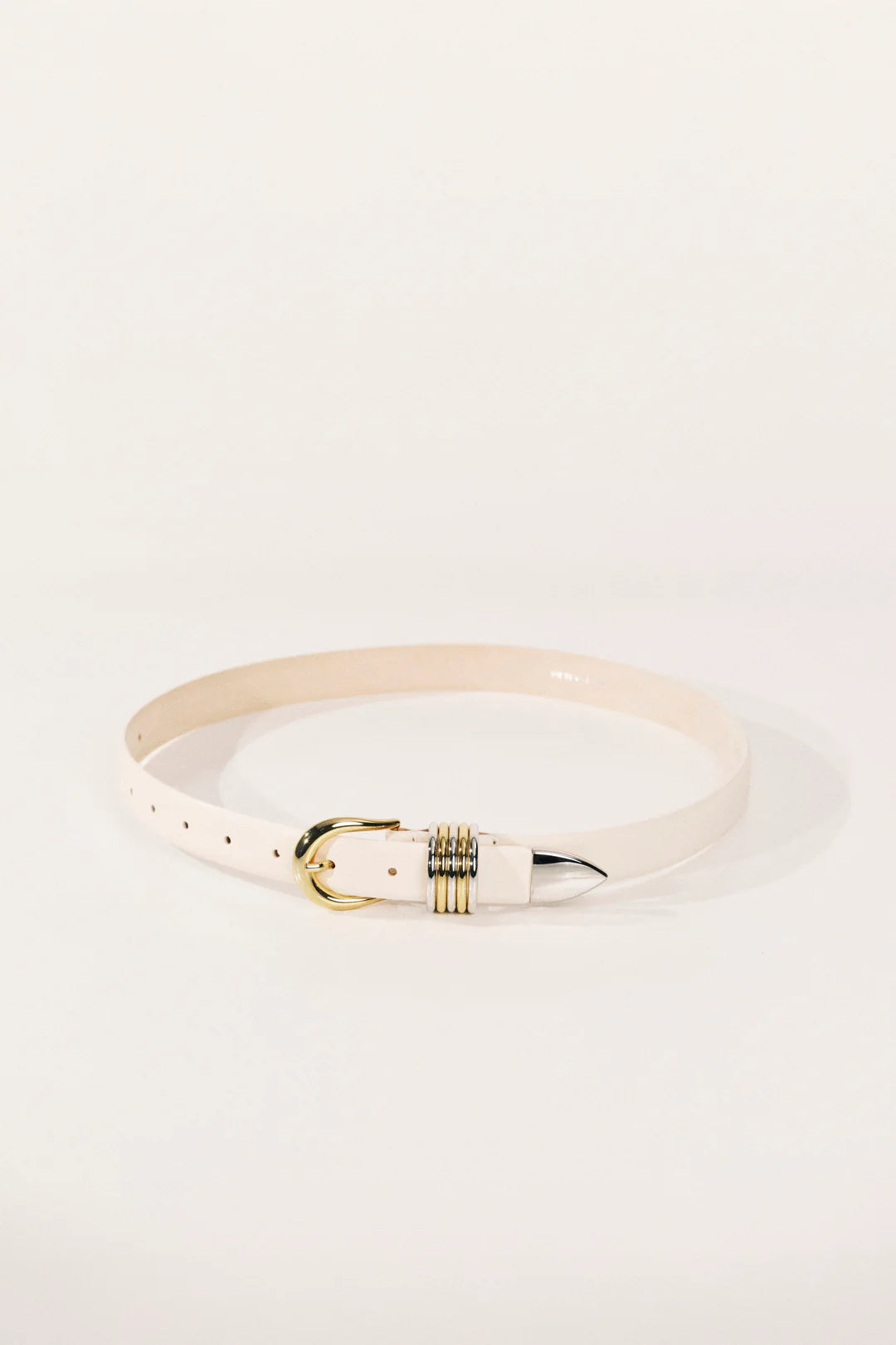 Déhanche - Hollyhock Mixed Metal Belt - Ivory & Terre