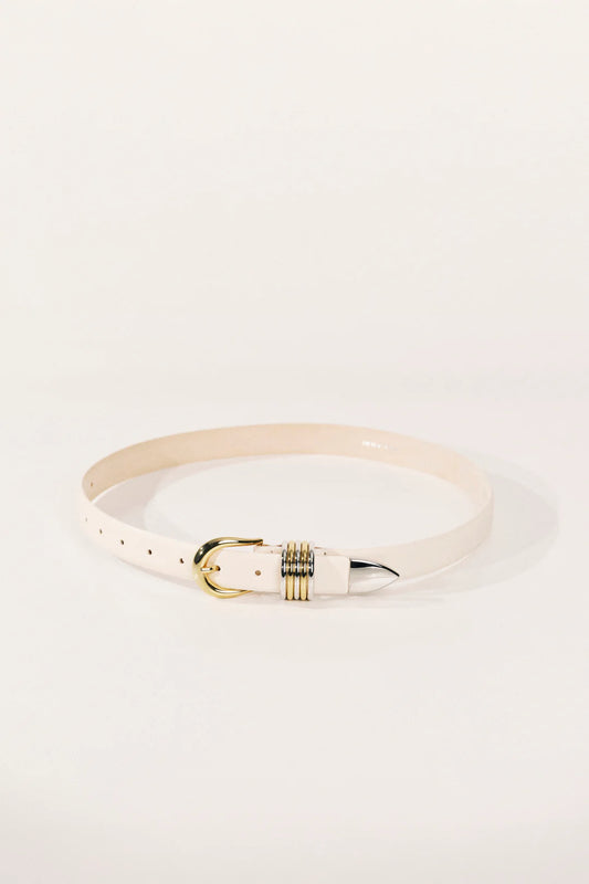 Déhanche - Hollyhock Mixed Metal Belt - Ivory & Terre