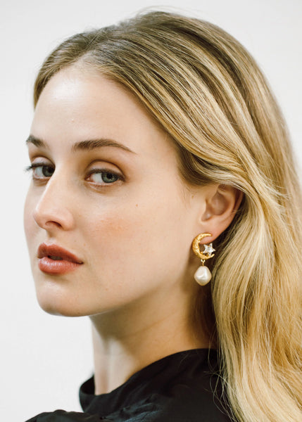 Jennifer Behr - Lune Earring - Pearl