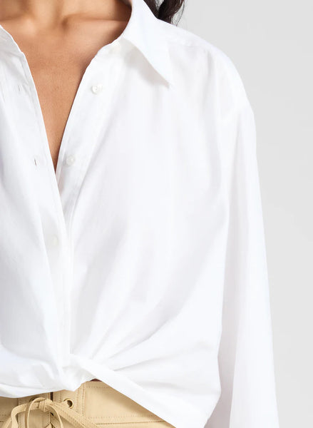 A.L.C. - Leo Cropped Cotton Shirt - White