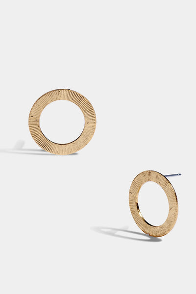 Nicole Romano - Echo Radiating Ring Hoop Earring - Gold