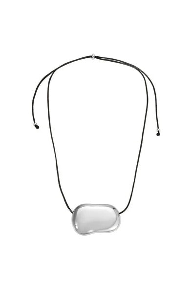 Julia Necklace - Silver/Black