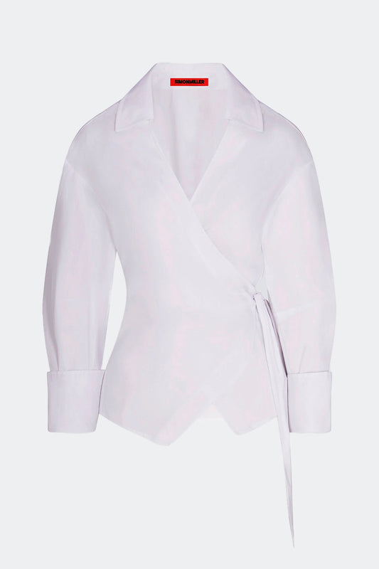 Anya Poplin Wrap Top