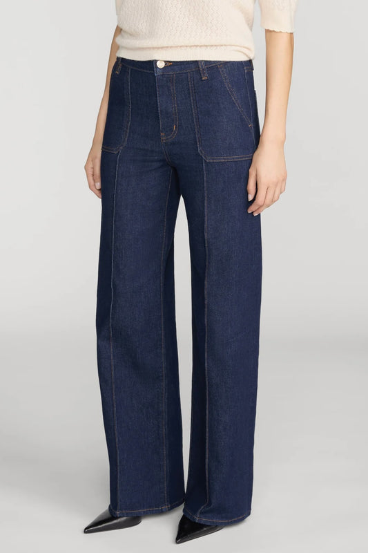 Le Slim Palazzo Pintuck Pocket