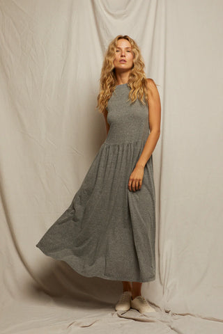 Perfect White Tee - Eva Slub Jersey Tank Dress - Heather Grey