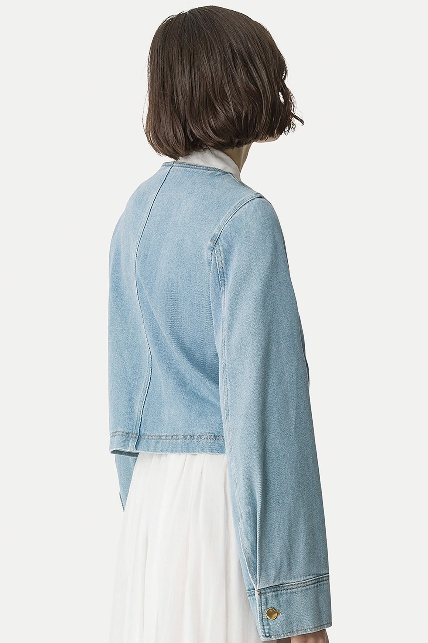 double-breasted denim jacket