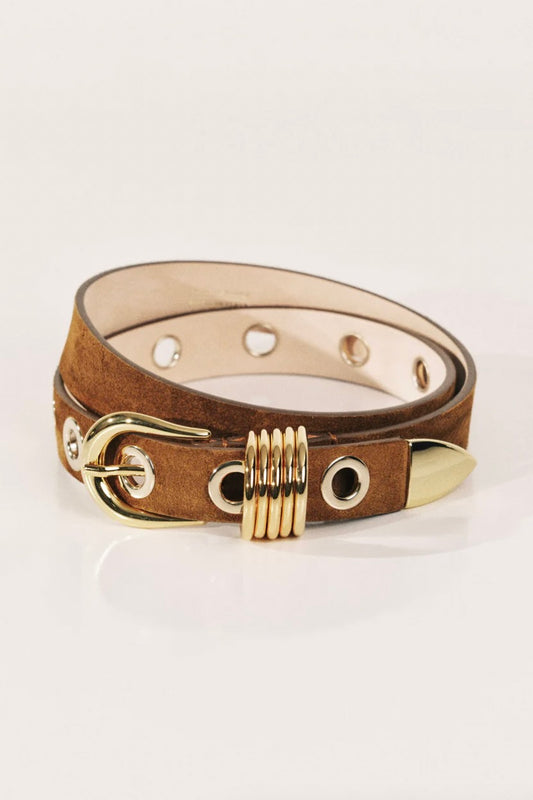 10 Rivet Belt Suede
