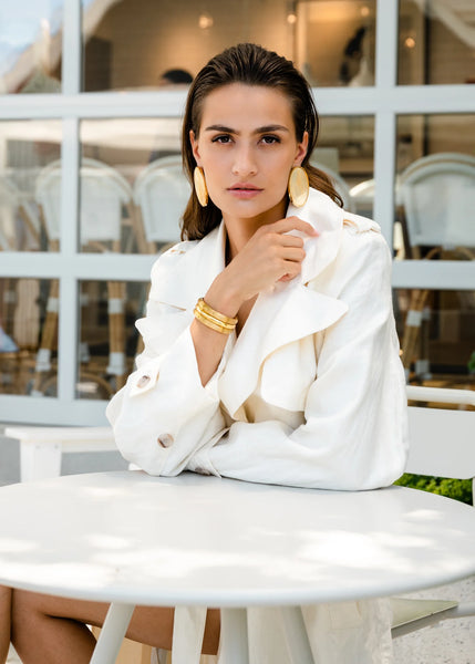 Christina Caruso - Bezel Set Shell Earring