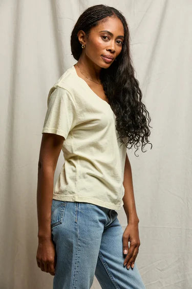 Hendrix Boxy Tee - Custard