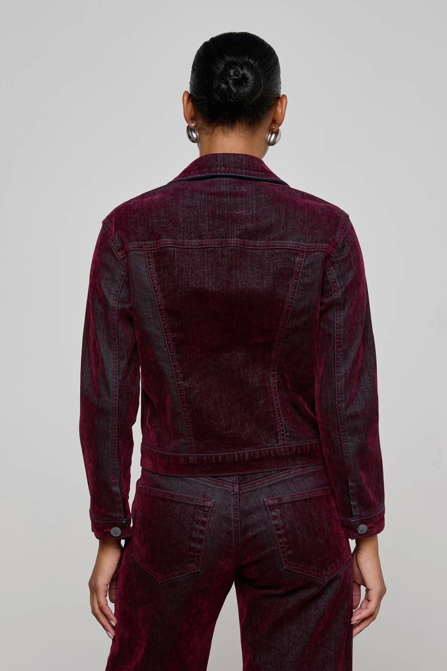 Maven Flocked Jean Jacket