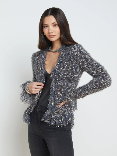 L'AGENCE - Azure Cardigan Blazer - Grey Multi