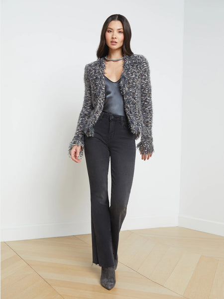 L'AGENCE - Azure Cardigan Blazer - Grey Multi