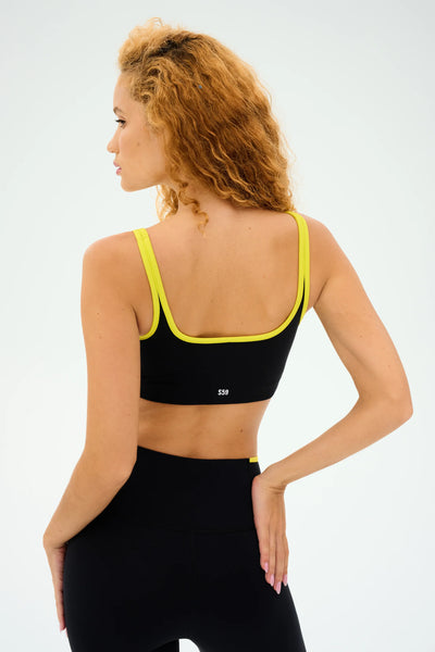 SPLITS59 - Cait Rigor Bra - Classic Blue/White & Black/Chartreuse