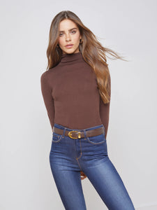 L'Agence - Flora Sweater - Chocolate Fondant/Gold