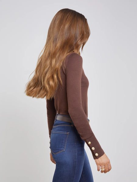 L'Agence - Flora Sweater - Chocolate Fondant/Gold