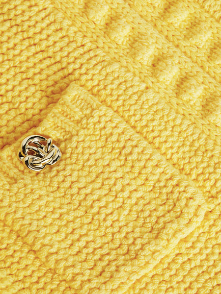 L'AGENCE - Delilah Cropped Cardigan - Pale Yellow