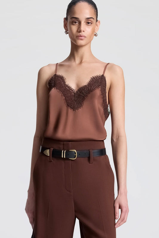 Presley Satin and Lace Camisole Top