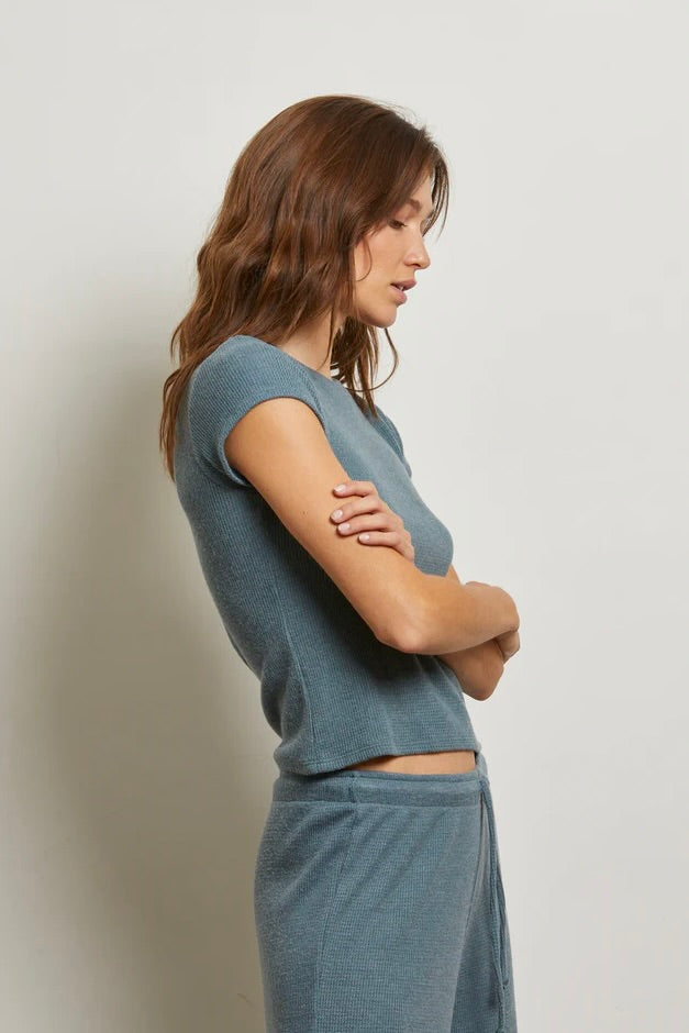 Mindy Brushed Waffle Tee